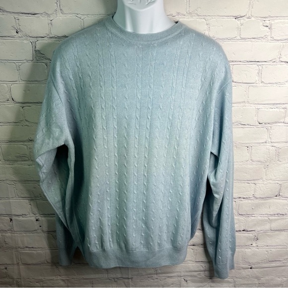 I Levrieri Baby Blue Cashmere Silk Sweater Large - Picture 1 of 4